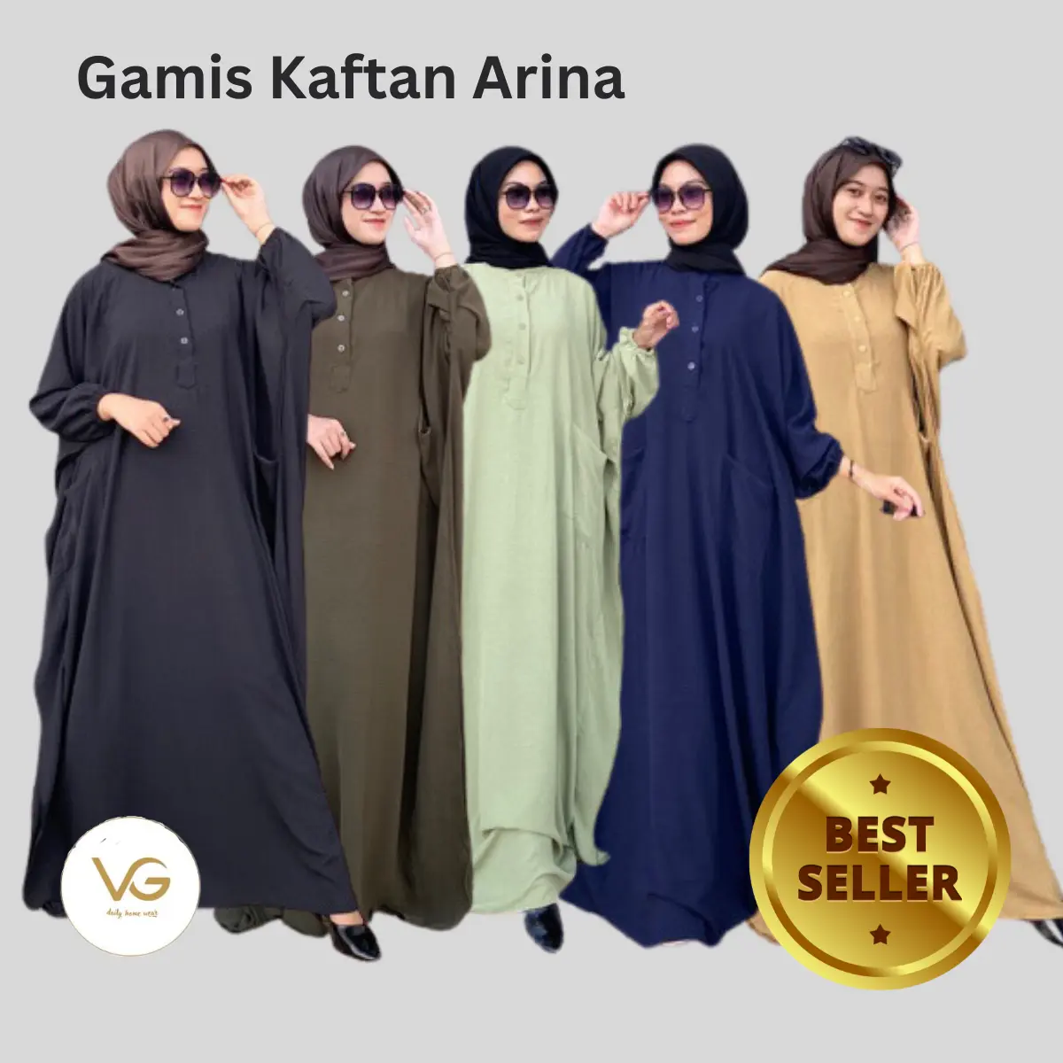 Gamis Kaftan Wanita Crinkle Airflow Premium Polos Dress Muslim Lebaran Panjang Oversize Cantik Zipper mewah maxi nyaman hitam