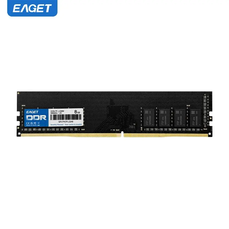 Eaget DDR4 8GB 3200MHz 1.2V UDIMM RAM, Compatible with Desktop Computers, Computer Hardware Internal Component