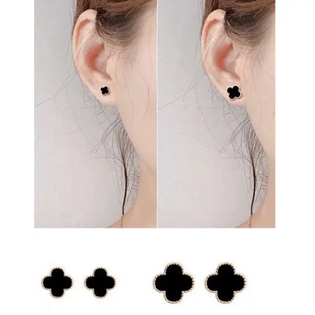 (PROMO) Anting Clover Daun Semanggi Giwang 2 Ukuran / Perhiasan Wanita Anti Karat 0