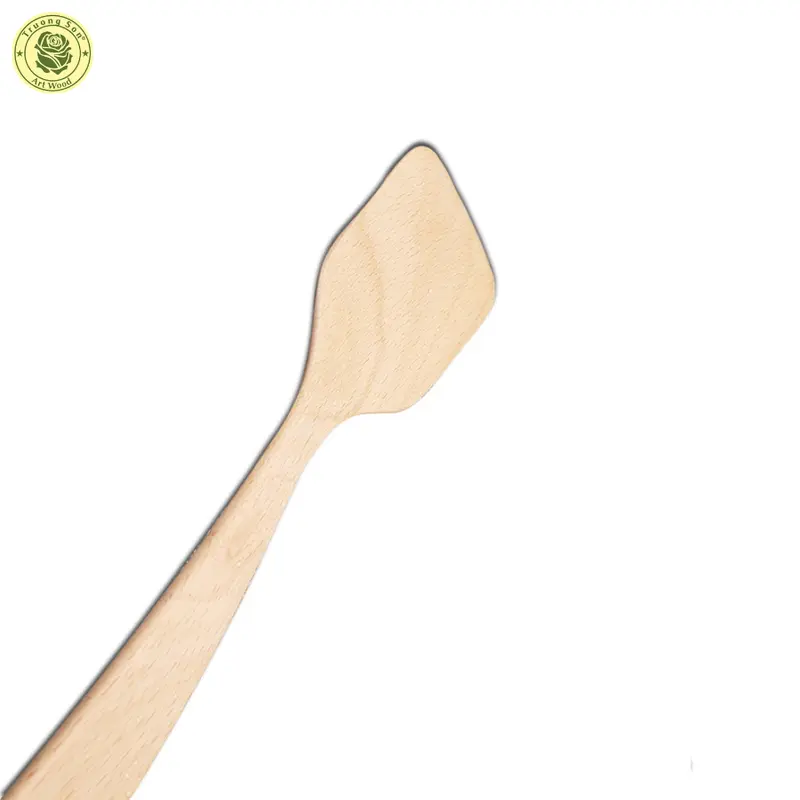 Xẻng Chiên Xào Thức Ăn Siêu Mỏng Cán Dài - Vá Sạn Gỗ 09 ( 40 x 7.5 cm ) - Đồ Gỗ Nhà Bếp Thương Hiệu Trường Sơn 3