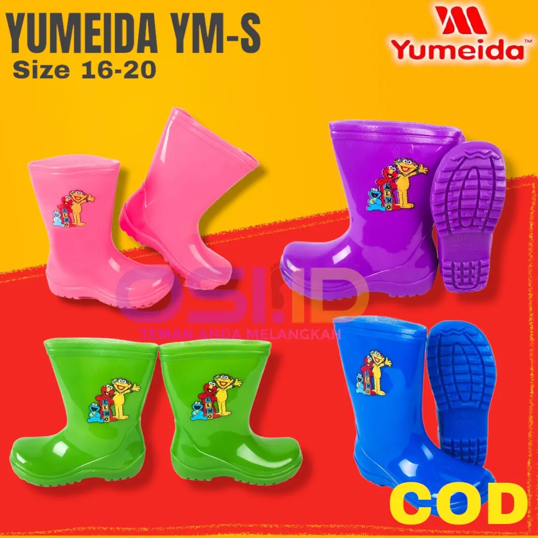 OSI.ID Sepatu Boot Anak YUMEIDA YM-S Karakter Kartun Glossy Anti air Karet