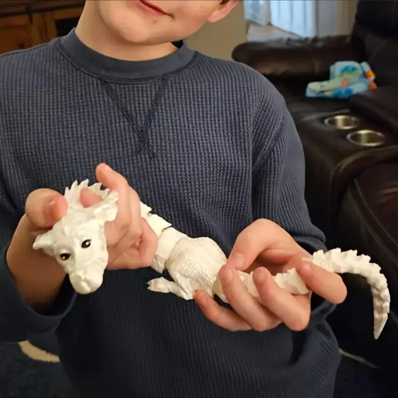 3D Printed Lucky Dragon Statue, 1 Count Creative Desktop Ornament, Home Decor for Living Room Bedroom Office, Room Decor, Birthday Gift