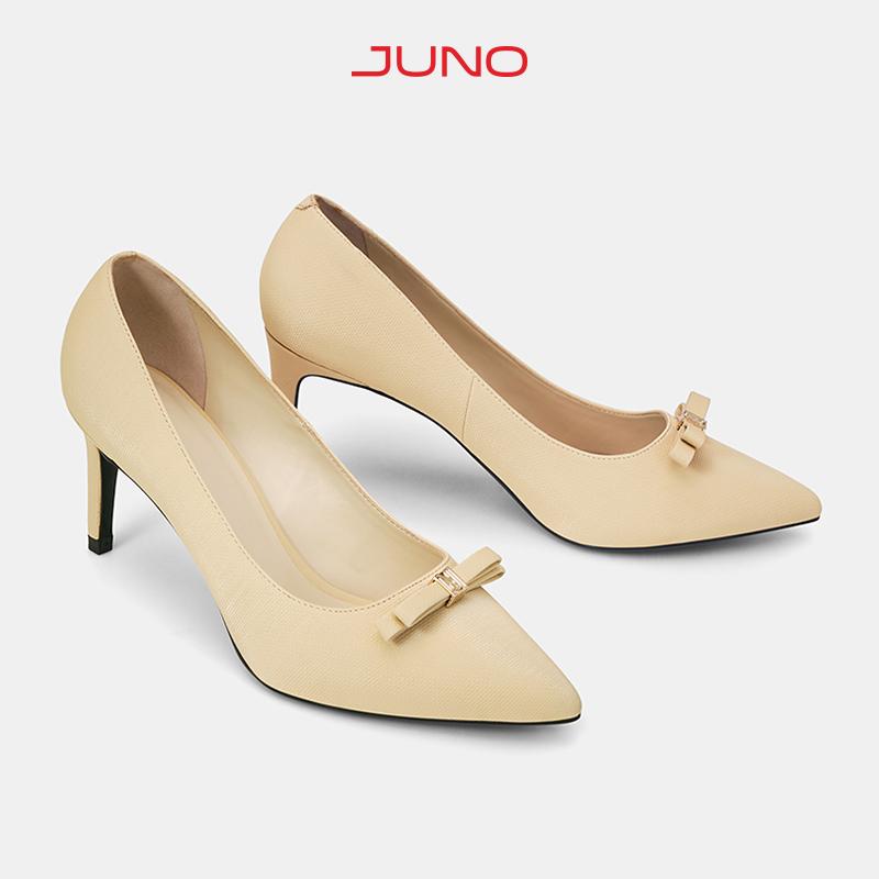 JUNO Giày Cao Gót Pump Trang Trí Nơ Cách Điệu - CG07148