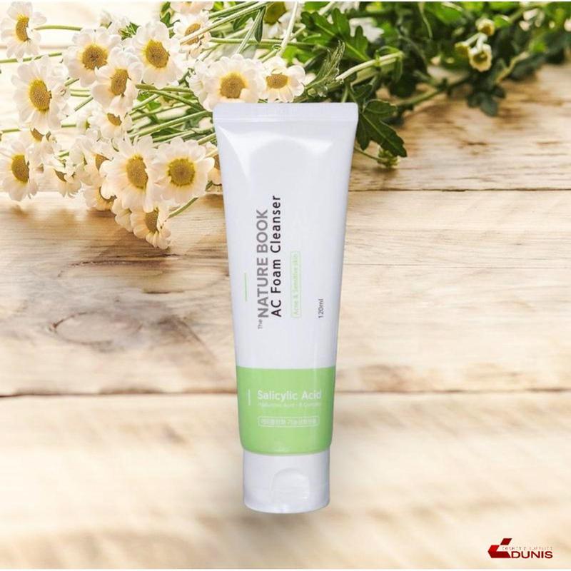 Sữa Rửa Mặt cho da mụn Nature Book Mall Chăm Sóc Da giúp Dưỡng Ẩm Da sáng da dành cho cả nam & nữ  120ml sữa _ 4