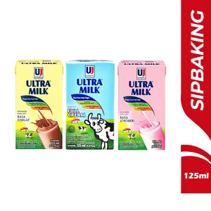 Susu Ultra Milk 125ml Susu Cokelat UHT Coklat Stroberi