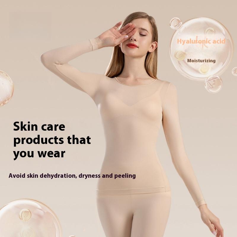 Autumn and winter skin undershirt Women's thermal underwear skin-friendly autumn clothes Trousers Base layer Invisible high-elastic light clothing Slim 3