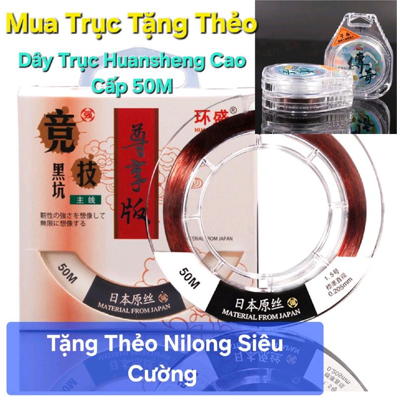   Mua Dây Trục Tặng Dây Thẻo  Mua 1 Cuộn Cước Trục Huansheng Cao Cấp 50M Tặng Ngay 1 Cuộn Cước Thẻo Nilong Siêu Cường Fishing Đi Câu Bắt Cá Câu Cá 
