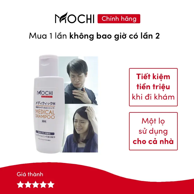 Dầu gội chống gàu Mochi Medical Nhật Bản dầu gội sạch gàu Mochi hết nấm ngứa trong 2 tuần 1