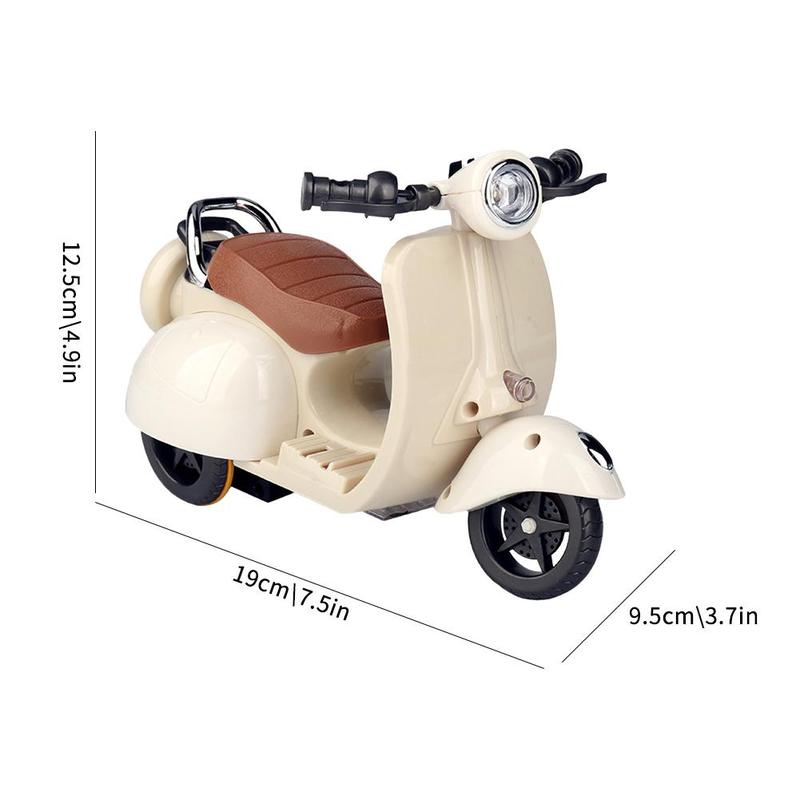 Product Introduction of [Size:4.9x7.5x3.7in]MotorcycleToy Palm-Sized Electric Bike Q6S9 rotates 360 degrees. Noise and light Cannot be ridden 15