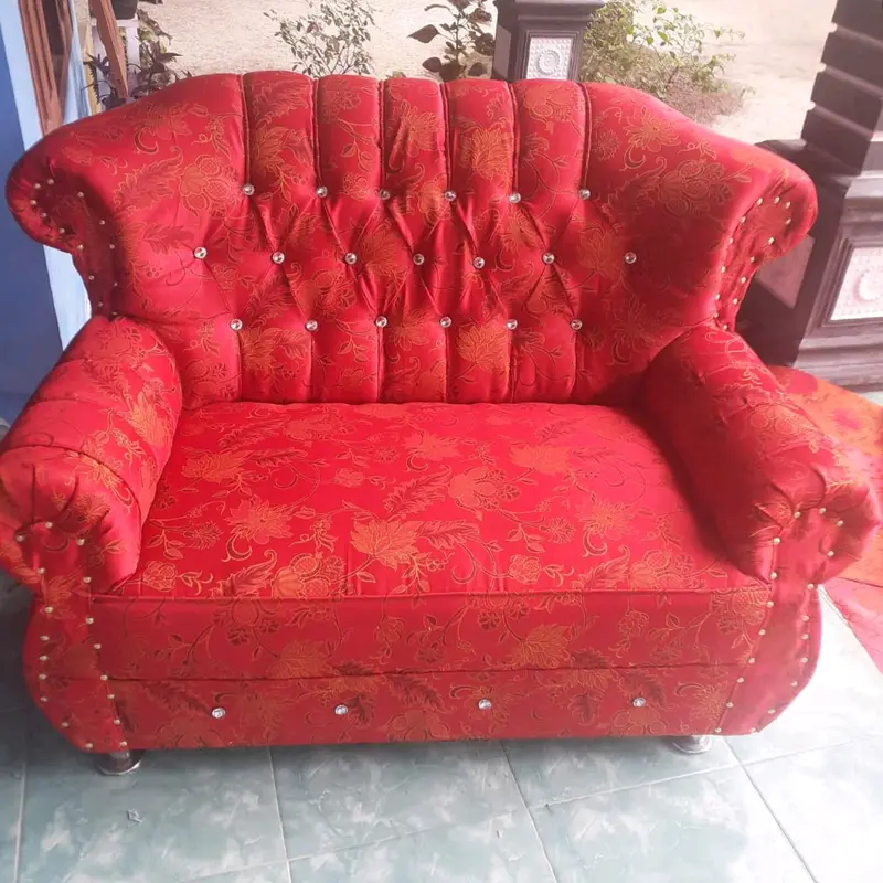 KAIN SOFA TIMBUL GOLD // KAIN KURSI KELEP BAHAN JOK KURSI MOTIF BUNGA // COVER BANTAL SOFA MINIMALIS 8