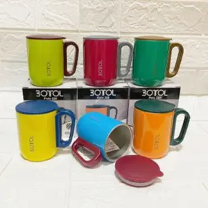 Mug Gelas Cangkir Tahan Panas Botol 220 ML Kopi Teh Stainless Steel Cocok untuk Kopi dan Teh Kitchenware