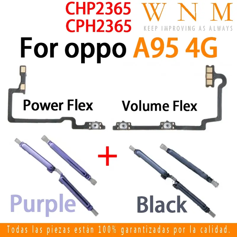 Nút Nguồn, Mới, Cho Oppo A74 4G / A95 4G CHP2365 CPH2365, Nút Công Tắc Bật / Tắt Linh Hoạt, Phím Bên, Âm Lượng Lên Xuống Cáp Linh Hoạt 0