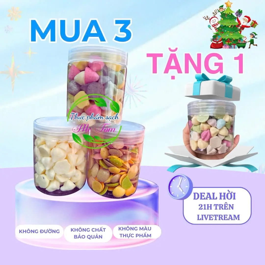 [Mua 3 Tặng 1 ] 3 Hũ Mini Bánh Cookies Hương Vị Sữa Chua Trái Cây  Ăn Vặt Snack Food  Rau bánh  ăn
