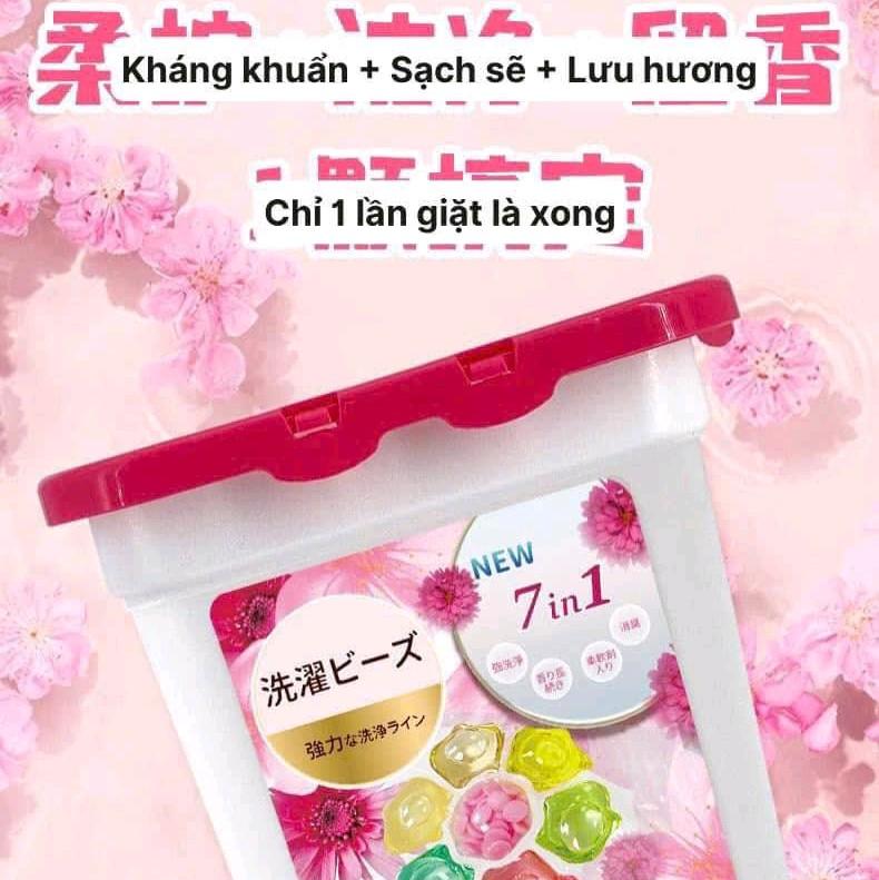 Viên giặt xả thơm 7in1 . Mua viên giặt được tặng tẩy trắng quần áo 4