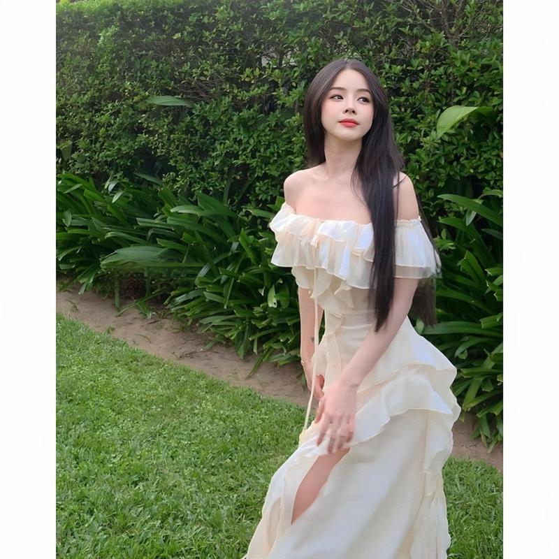 Đầm Bèo Dự Tiệc Sang Trọng Hai Màu Trắng Đen (58-90kg) Linhh Nguyen Bigsize