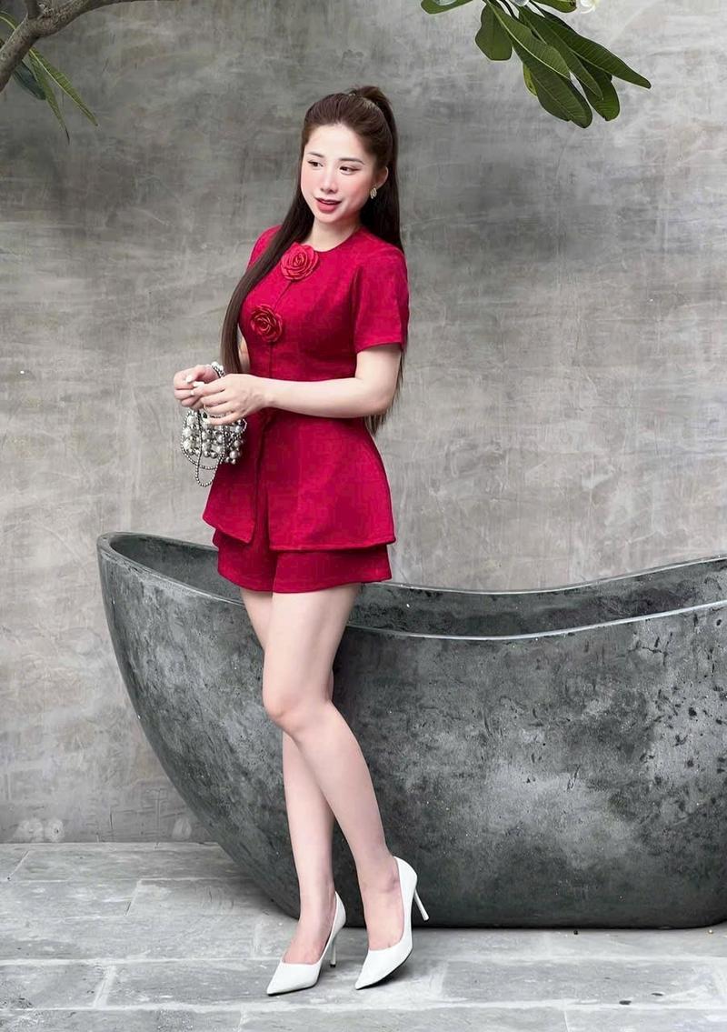 Product Introduction of Set đồ nữ áo lenin gân cổ tròn tay ngắn kết bông kèm quần đùi xinh xắn dễ thương T30 Women Kem 12