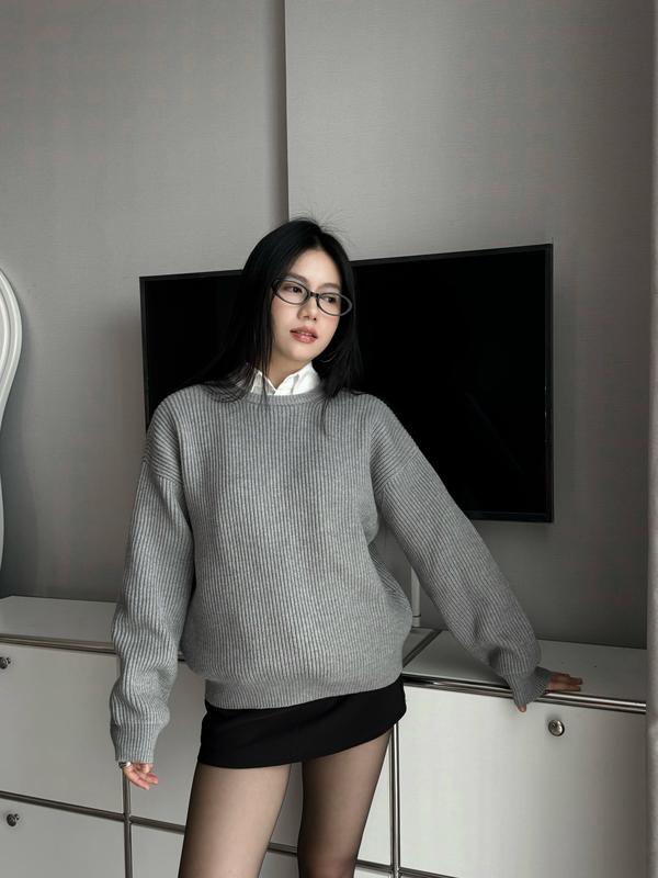 Áo len nam nữ cổ tròn tay dài FRM chất liệu len lông thỏ FreeMoney Studio