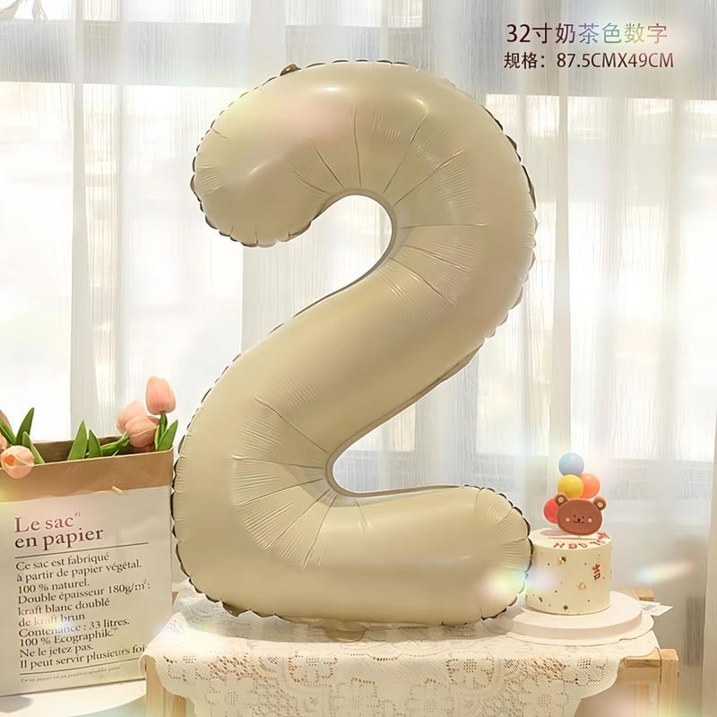 Product Introduction of Bóng Bay Kỹ Thuật Số, Phổ Biến, 32 Inch, Màu Kem Và Caramel, Làm Bằng Màng Nhôm, Thích Hợp Để Trang Trí Tiệc Tình Yêu Và Sinh Nhật, Bố Trí Đồ Dùng Chụp Ảnh 5