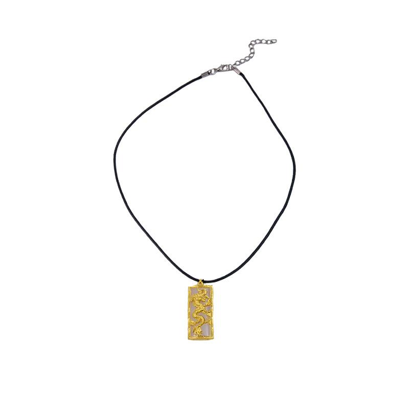Product Introduction of Luxurious Chinese Style New Chinese Wedding Gold Fu Character Gourd Pendant Ethnic Style Premium Buddha Head Little Fat Fu Pendant Necklace 14
