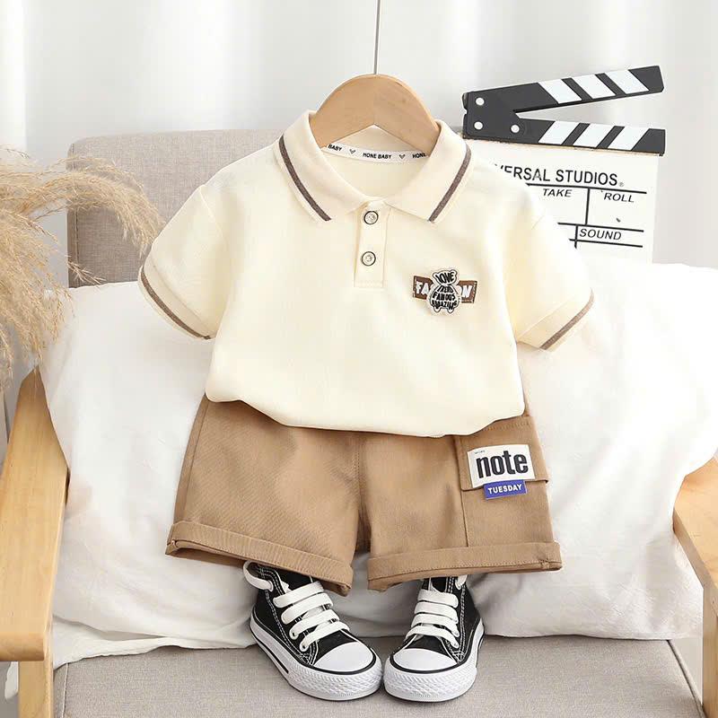  Set bộ áo thun tay ngắn Bé Trai áo polo kèm Quần Short cho bé thích Hợp Với Trẻ Em đi học---MÃ POLO GẤU BE 