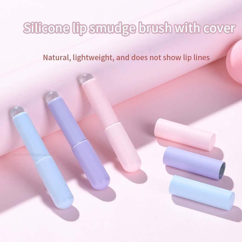 Product Introduction of Upgrade Silicone Lip Brush With Cover Angled Concealer Brushes Lip Balm Lip Gloss Round Head Concealer Brushes Make Up Brushes 36