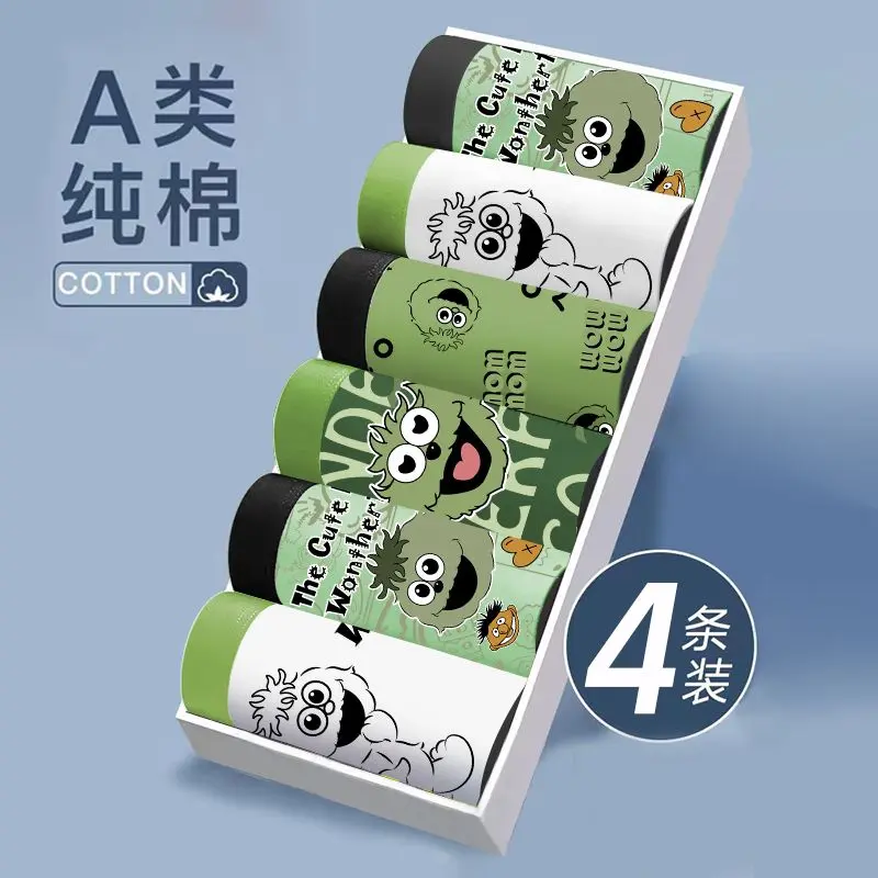 Đồ Lót Hoạt Hình Cho Bé Trai, Quần Đùi Boxer Cotton Nguyên Chất, Quần Đùi Bốn Góc Cotton Toàn Bộ Cho Trẻ Em, Thích Hợp Cho Bé Trai 4, Nhỏ, Trung Bình Và Lớn, 6, Có Sẵn Năm 2025
