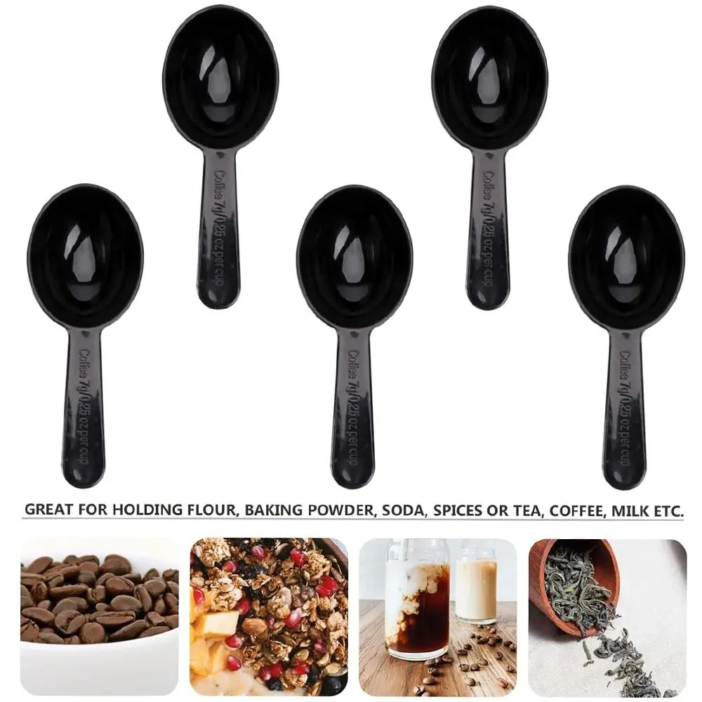 Portable Plastic Measuring Teaspoon Scoop Black 15ml Coffee Beans Container Scoop Coffee Scoop Home