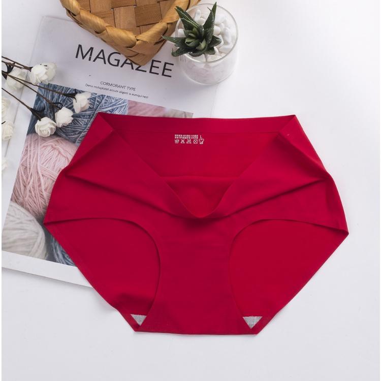 ᵖGˡiͣʸrl Celana Dalam CD Seamless Tanpa Jahitan Mulus Model Polos 1086 Fit Katun Wanita  Waist 5
