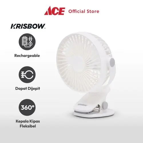 Krisbow Kipas Angin Jepit Portabel 12.7 Cm
