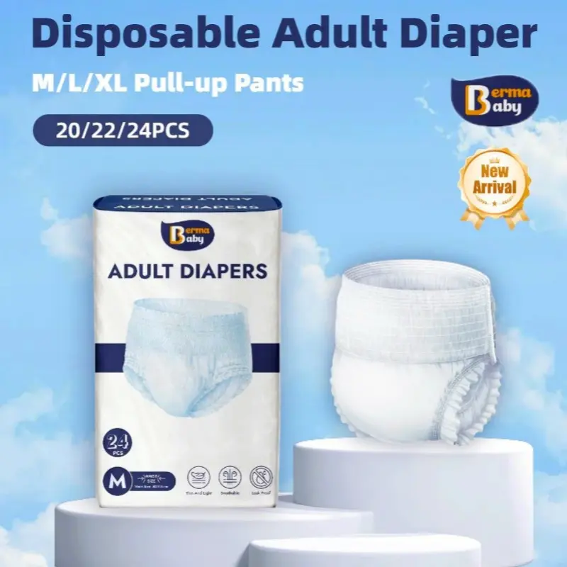 BERMA BABY  Adult Diapers Leak-Proof Adult Pull-Up Pants High Absorption Disposable Briefs Incontinence Underwear