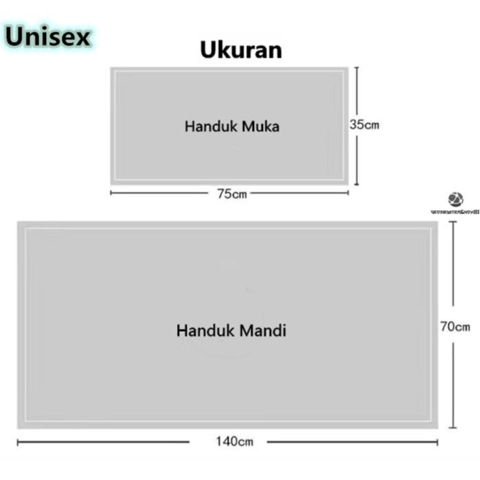 Handuk Set 2in1 New Motif Polos And Handuk Mandi Dewasa 6