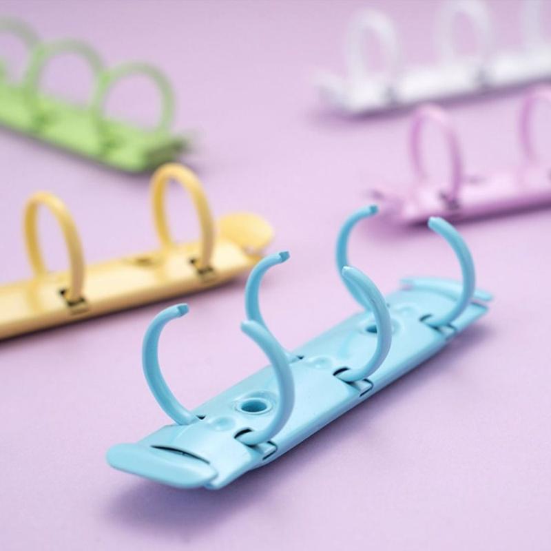 Colorful Detachable Metal Spiral Rings Binder Clip DIY Diary A8 Paper Binder Clips Album High Quality Loose Leaf Ring File Folder 7