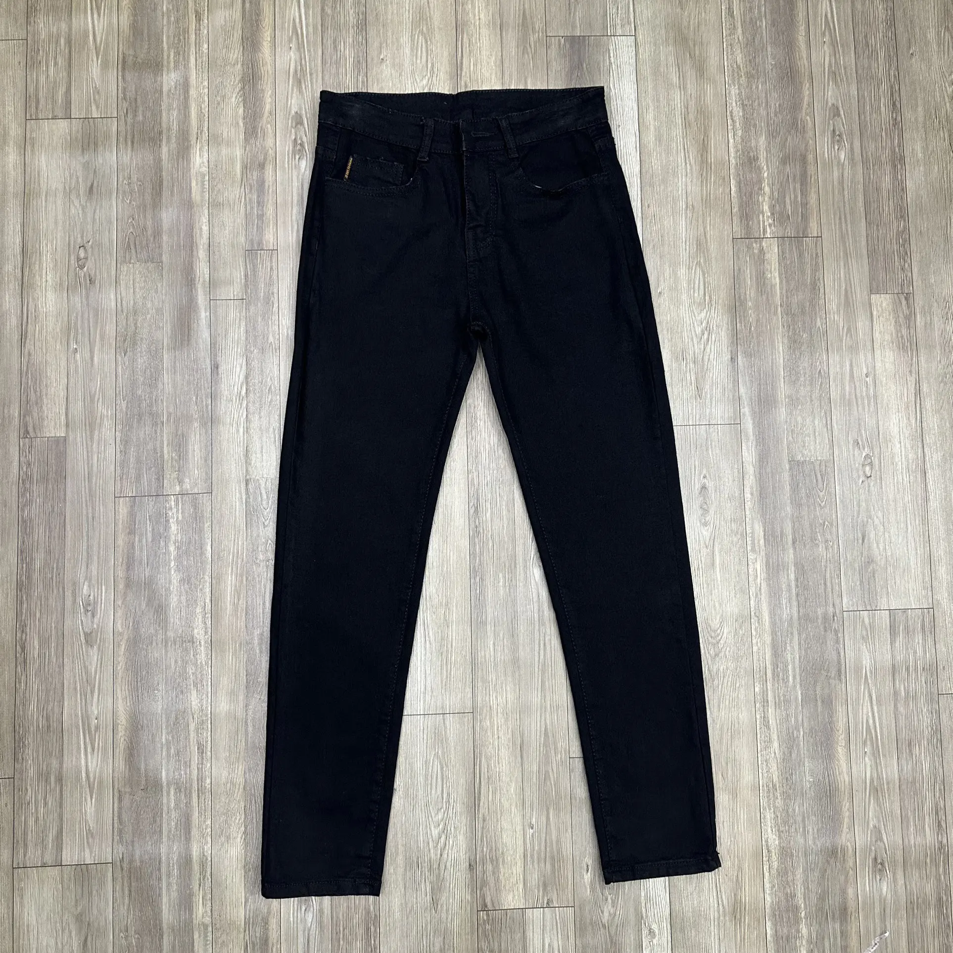 Quần jean nam màu đen trơn co dãn chất vải mềm Menswear Pants