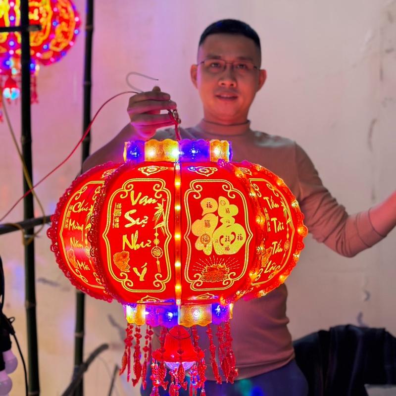 1 CẶP 2 CÁI Đèn lồng Điện Xoay Tròn 360 Phiên Bản Mới Giảm giá sốc