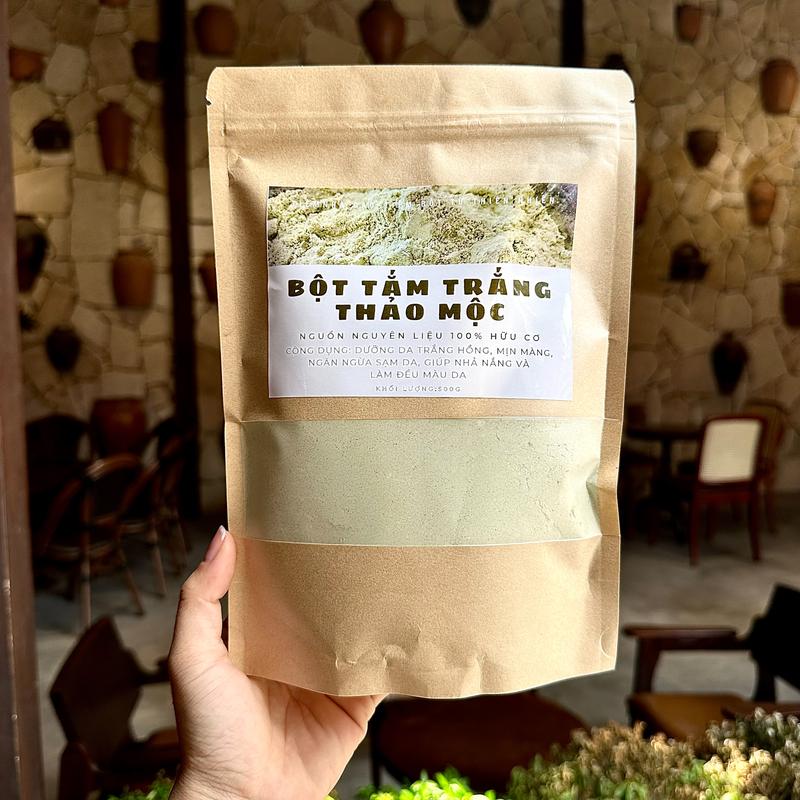 [500gram] Bột tắm trắng thảo mộc [Ủ Trắng, Tẩy Da Chết, Làm Sạch Body, Mềm Mịn Da] [Tặng 1 bộ bát gáo dừa]