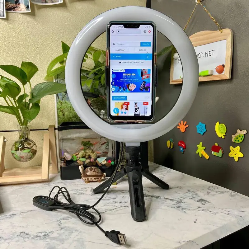 Đèn livestream để bàn size 26,33cm 4