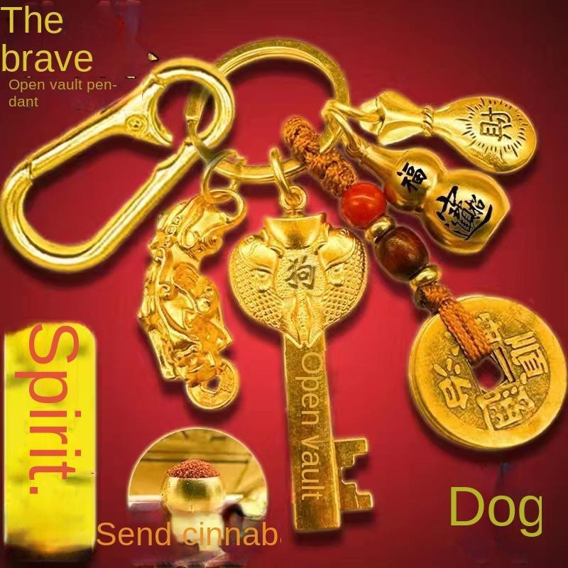 Product Introduction of Pixiu Good Luck and Wealth Copper Gourd Twelve Zodiac Open Vault Money  Pendant Cleaned, Blessings Decor Ornaments 15