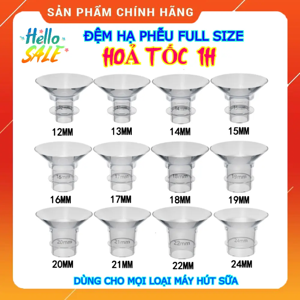 Phễu hạ size đệm giảm size silicon máy hút sữa dùng cho mọi loại máy hút sữa - Phụ kiện máy hút sữa