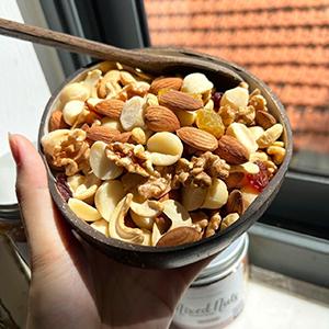 Product Introduction of OLABEN COMBO 02 Ngũ cốc dinh dưỡng Premium Granola 500Gram + 01 Chén muỗng gáo dừa Tự nhiên Ít chất béo Hữu cơ Lượng đường thấp Không chứa sữa Gói Food Thức Ăn Hạt Ngũ Cốc có hữu cơ ngũ cốc & yến mạch ngũ cốc ăn sáng ngũ  cốc 2
