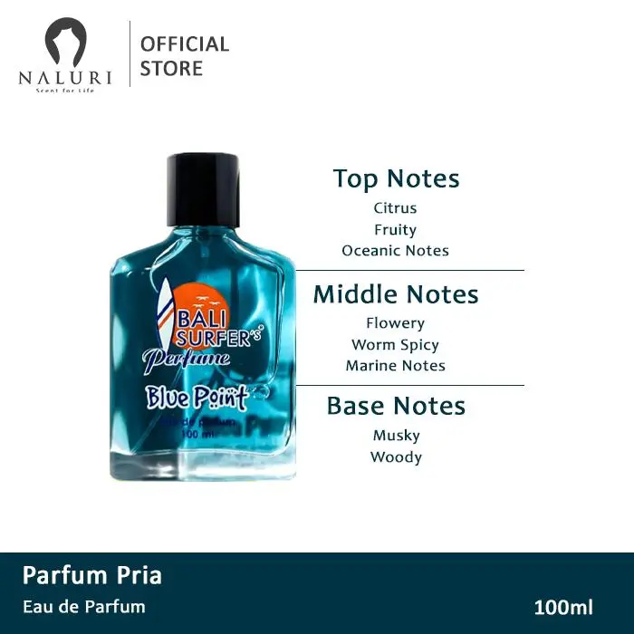 Parfum Bali Surfers EDP 100ml Perfume Elegant Malam Siang Glass Orange Lavender Saffron 2