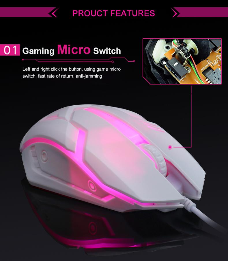 Product Introduction of Gaming S1 Sports LED Luminous Backlit Wired Mouse USB Wired For Desktop Laptop Mute Office Computer Gaming Mouse 22