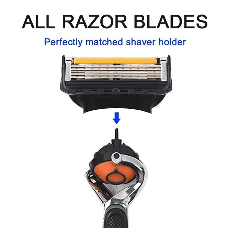 Shaving Razor Shaver Five Layer Blade Manual Razor Blade, Men's Razor Vintage Beard Blade Razor Holder one  blade 6