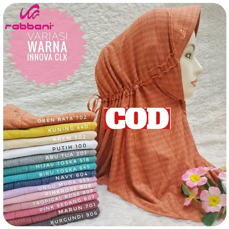 Rabbani Kerudung Innova Clx Ori Hijab Instan Free Gift 0