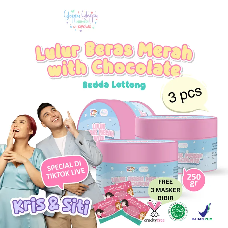 [KRISSITI} BUNDLING 3 PCS LULUR BEDDA LOTTONG PENCERAH BADAN & WAJAH CHINGU BY KIYOWO 0