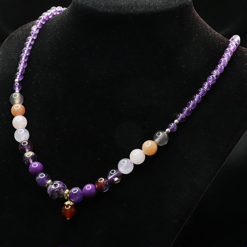 Product Introduction of Divine Nine Purple Fire Crystal Necklace for Dragon Year 11
