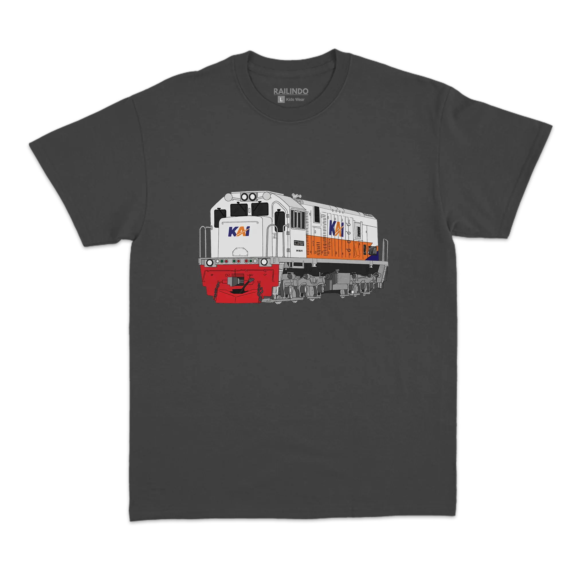 Railindo | Baju Kaos Anak Kereta Api Lokomotif CC201 3D Fashion