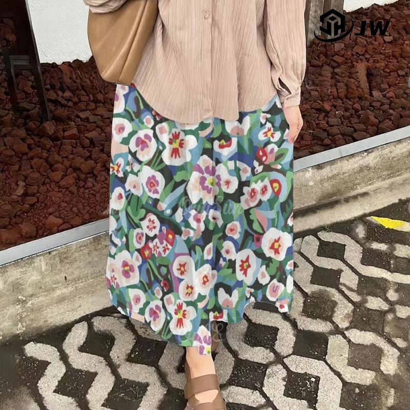 Product Introduction of Baju Raya 2025 Viral Nude Blouse Puff Sleeve Muslim Shirt Long Dress Korean Style Muslimah Small Floral Muslim Shirt + Skirt Set 30