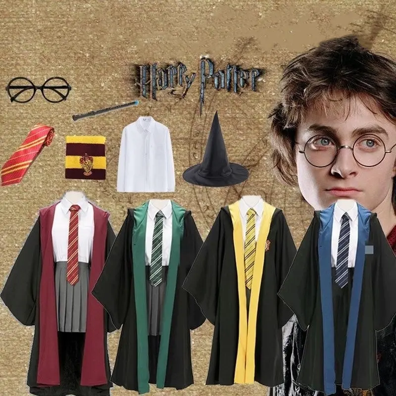 Hot Party Cosplay Costume Magic Robe Cloak Graduation Ceremony uniforms Halloween Cosplay Kids&Adult