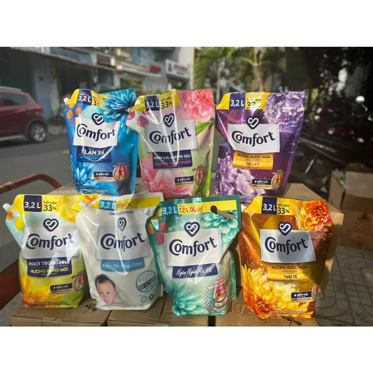 Nước xả làm mềm vải Comfort Chăm sóc Chuyên sâu Một lần xả - túi 3,1L/3.2L (bao bì tuỳ lô nhập hàng)