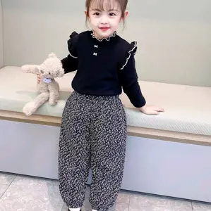kaos anak prempuan tangan panjang/atasan qnak cewek model lengan panjang/blus anak model korea style Fashion Atasan